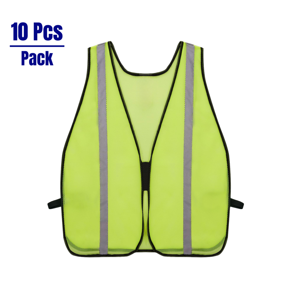 General Purpose Hi-Vis Safety Vest - 10 Pcs_4Dock